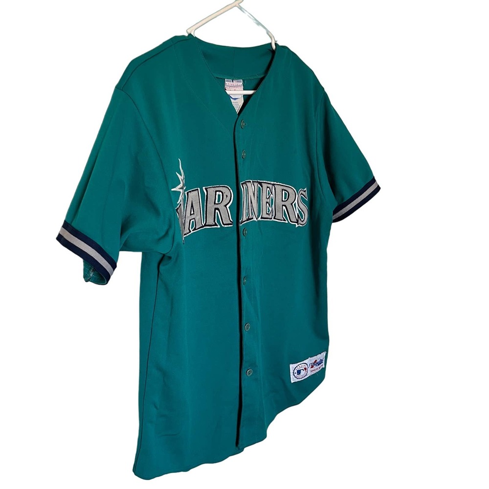 Majestic Vintage 1994 Ken Griffey Jr. Sz Medium Teal Baseball Jersey - Picture 3 of 15